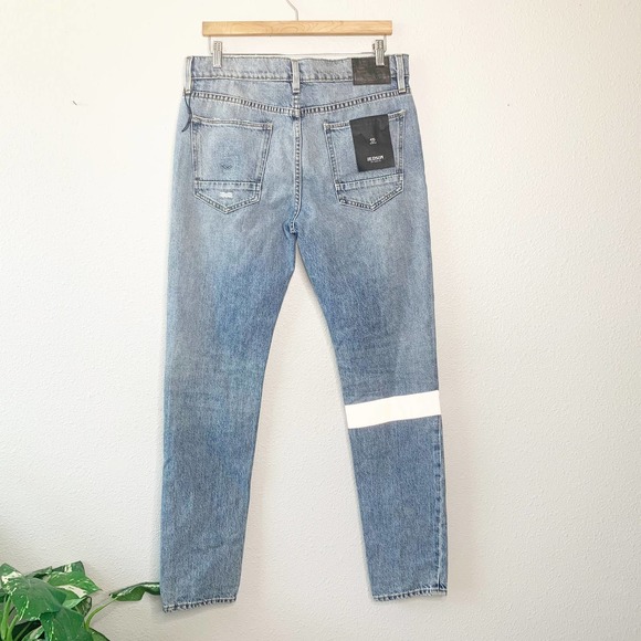 Hudson Light Wash Button Fly Blue Axl Skinny Fit Jeans 34 NWT - Picture 4 of 10